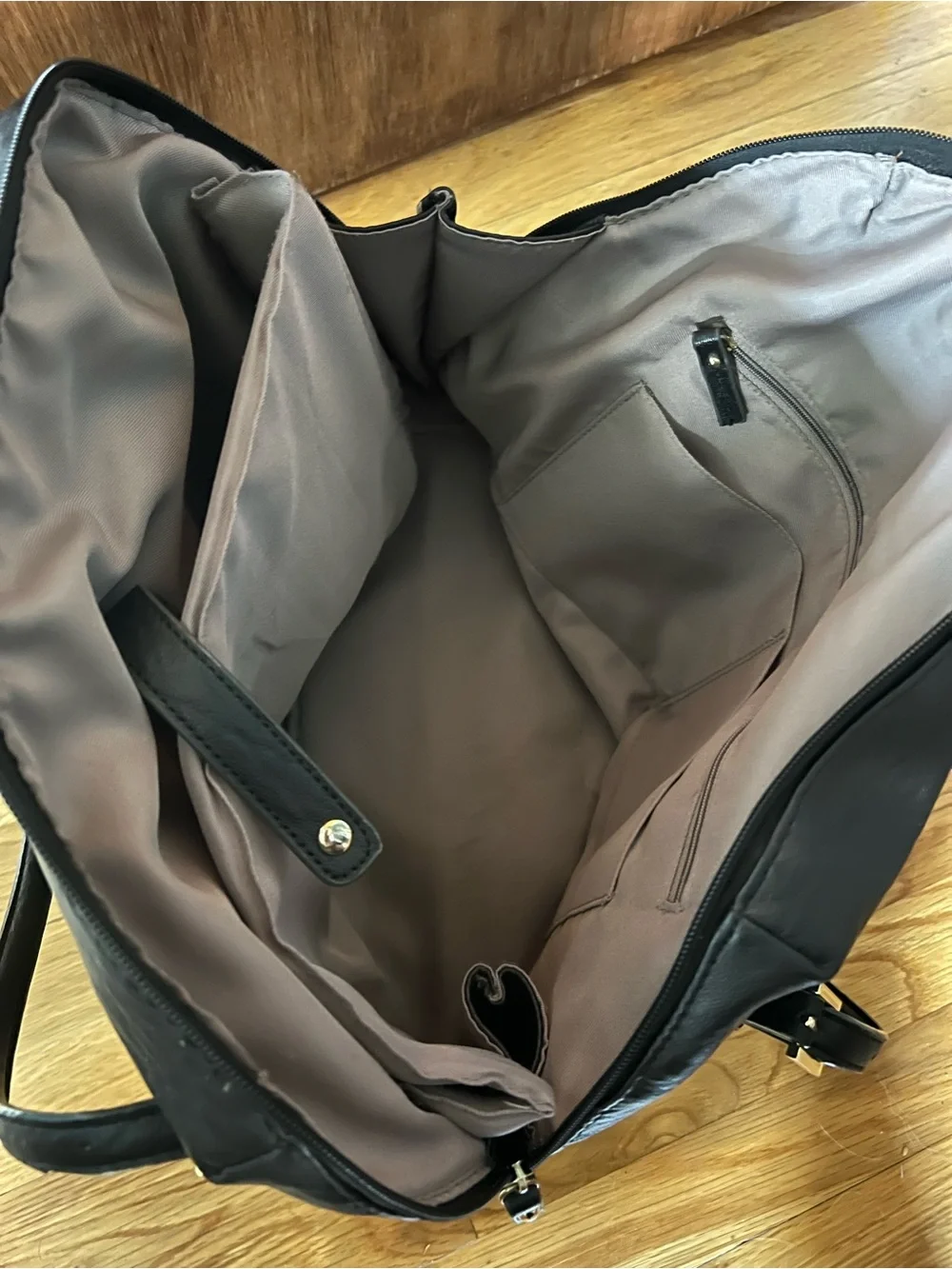 Faux leather laptop bag